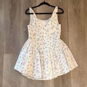 Olivaceous White Floral Dress